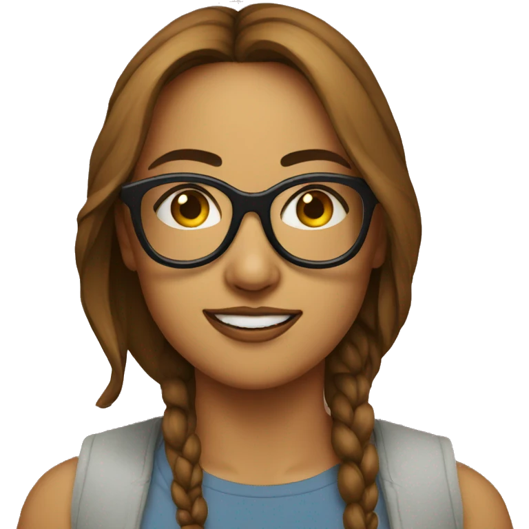lady with specs and t shirt indian emoji