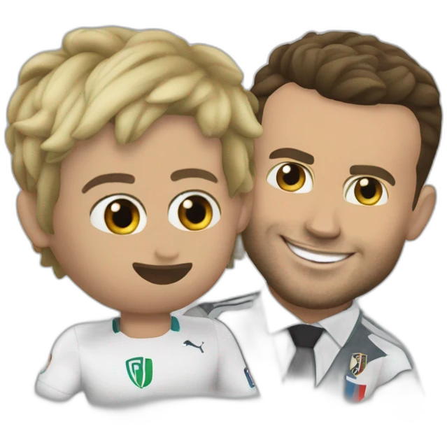 Macron avec ronaldo emoji