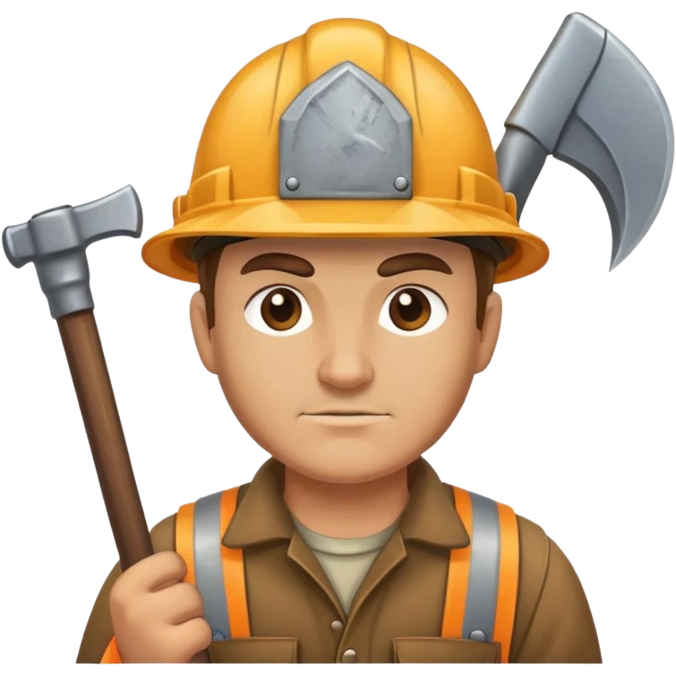 miner with helmet and pickaxe emoji