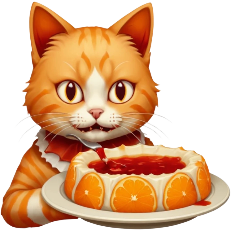 Cat eating human emoji