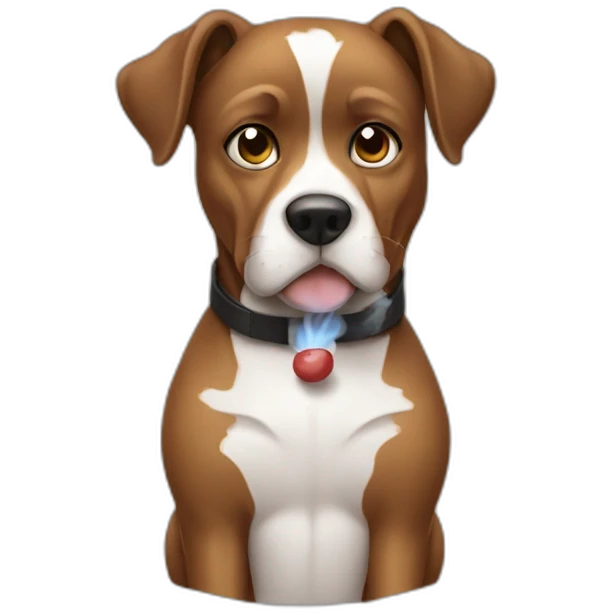 dog with smoking emoji