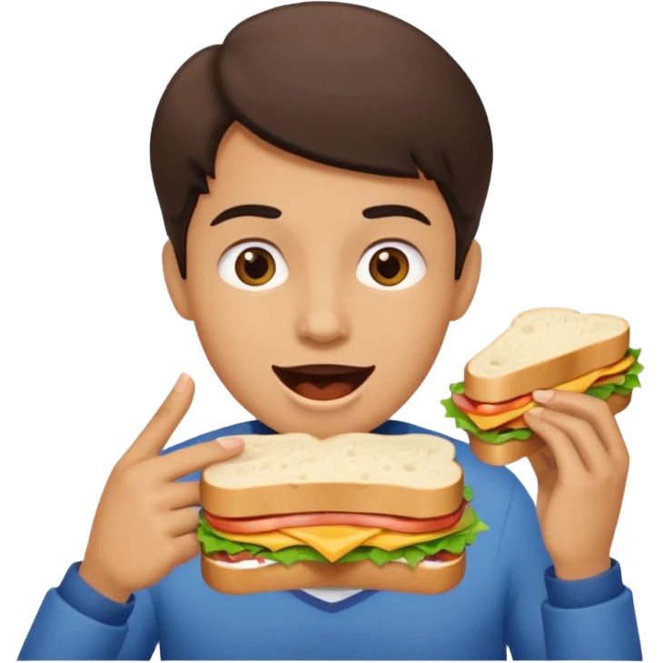 enthisuastic luncher  "E///"     emoji