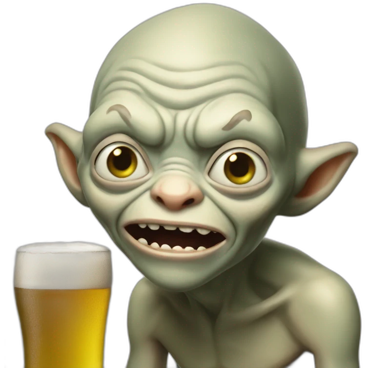 Gollum beer emoji