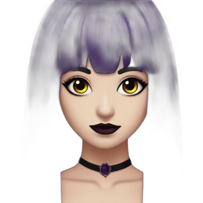 Elissabat-with-bangs-long-hair-dark-purple-and-black-vampire-goth-makeup emoji