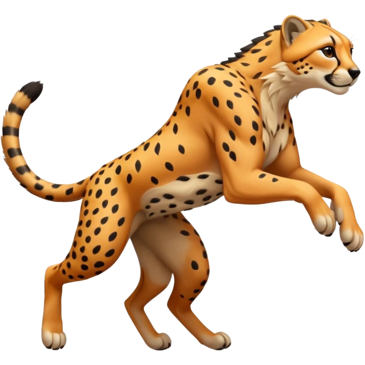 fast aggressive jumping running sheetah  emoji