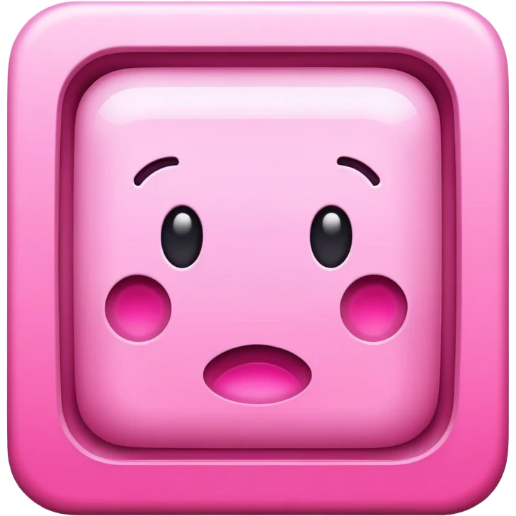 hollow pink square emoji