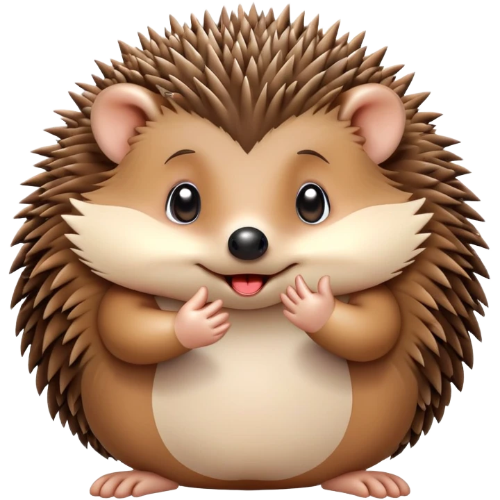 hedgehog blows a kiss emoji