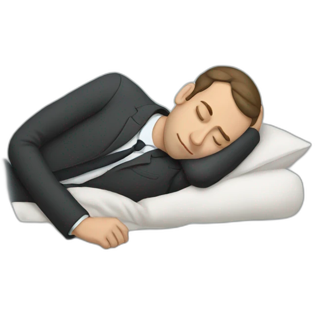 Macron sleeping emoji