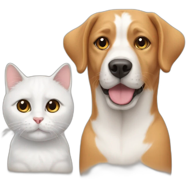 Cat and dog combination  emoji