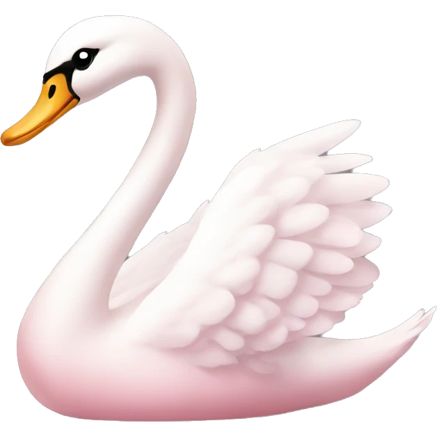 Light pink swan with bow emoji