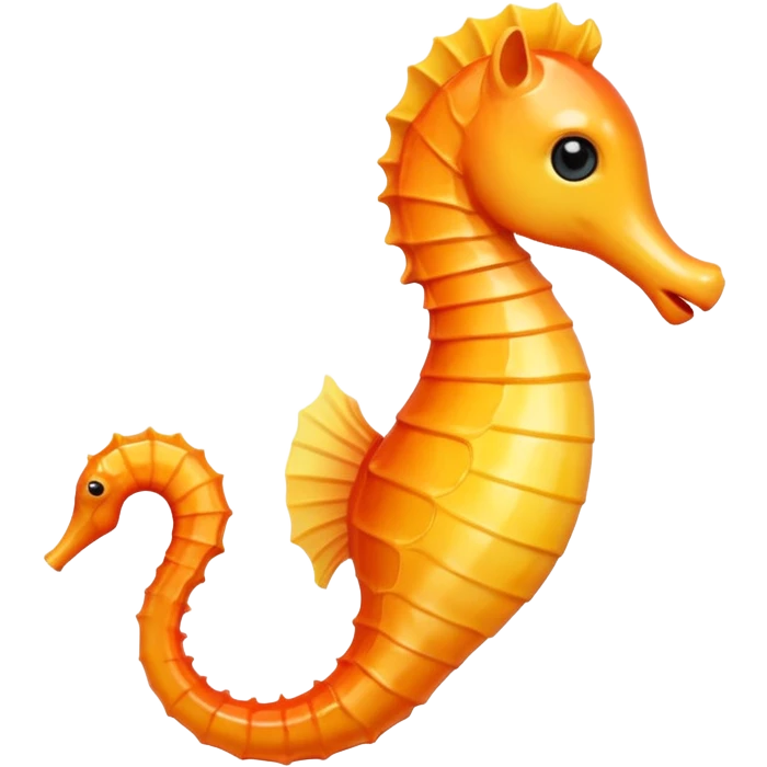seahorse emoji, simple and cheerful, apple style emoji