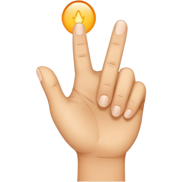 I want an emoji that looks like 🤌🏻👌🏻🤏🏻but i want that the the middle vinger touches the tumb and the other vingers dont. emoji