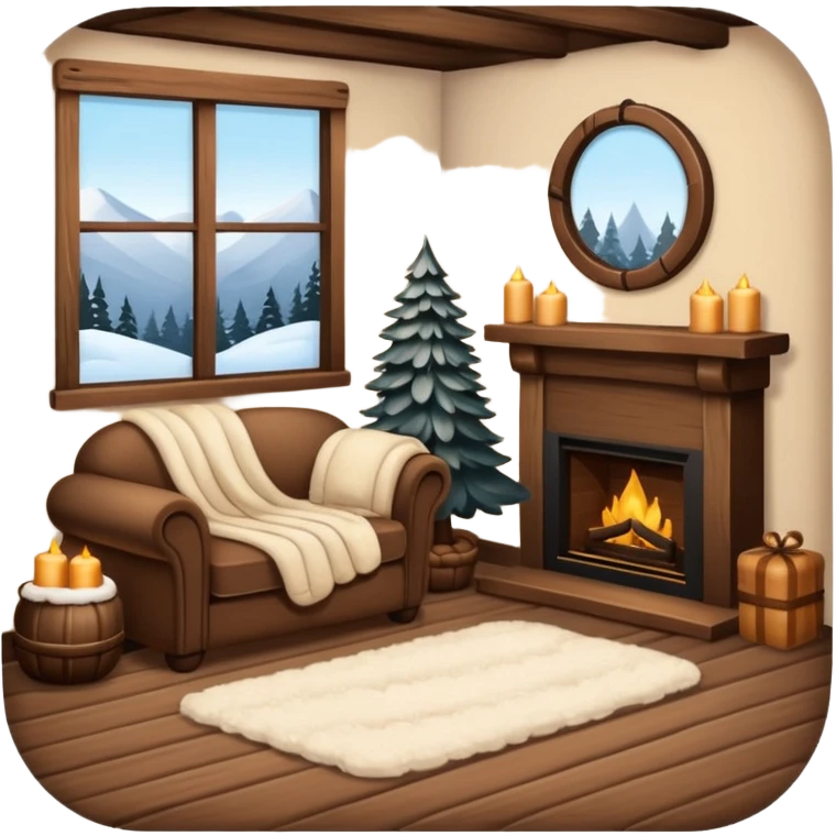 Brown winter aesthetic decor emoji