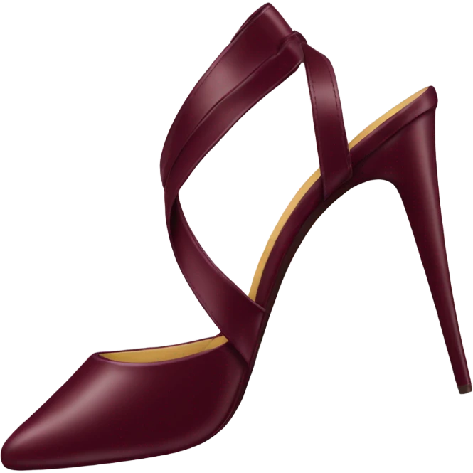 burgundy stiletto heel emoji