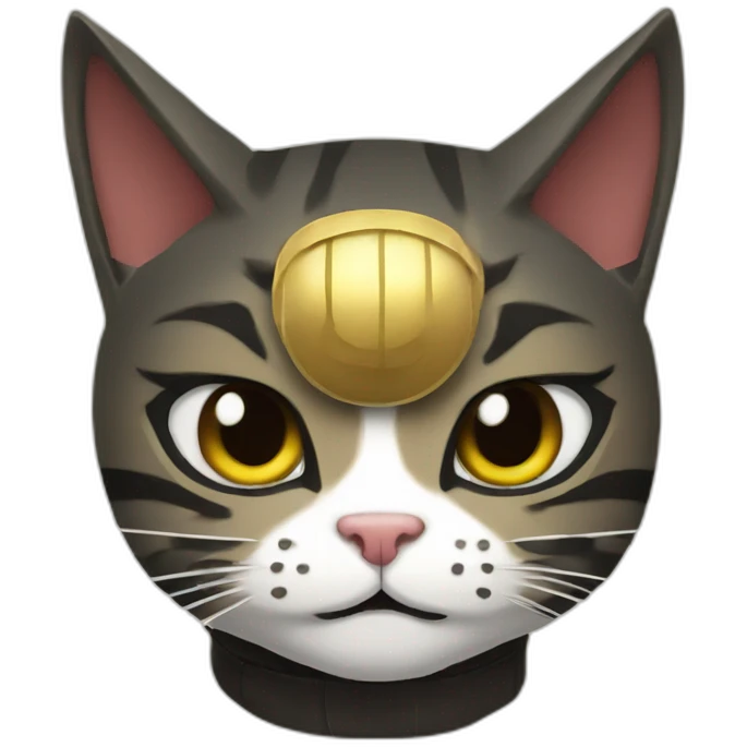 A samurai cat emoji