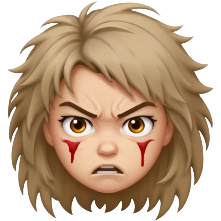Hungry angry girl  emoji