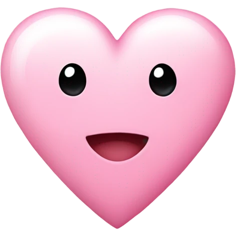 Cute light pink heart emoji