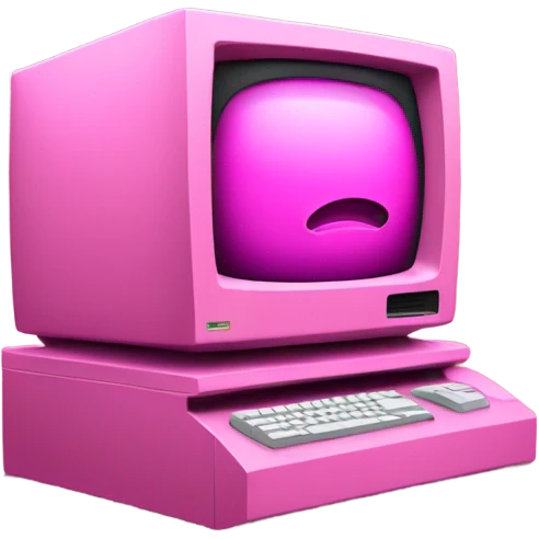 intensive pink color macintosh computer emoji