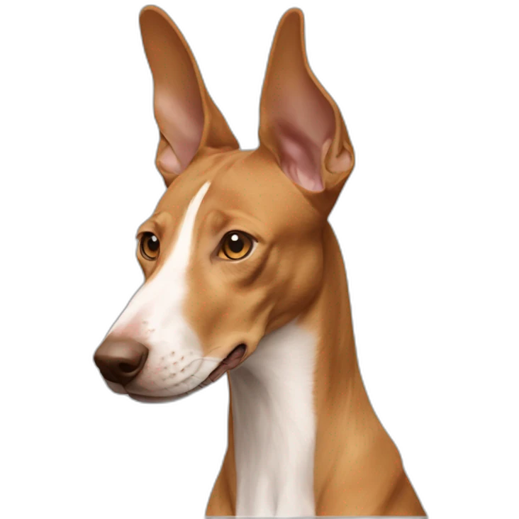 brown podenco mix with hanging ears emoji