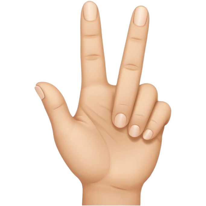 Hand gesture with thumb index and middle finger up emoji