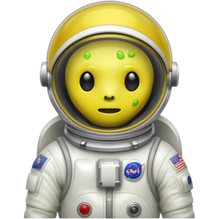 yellow slime alien white Astronaut emoji