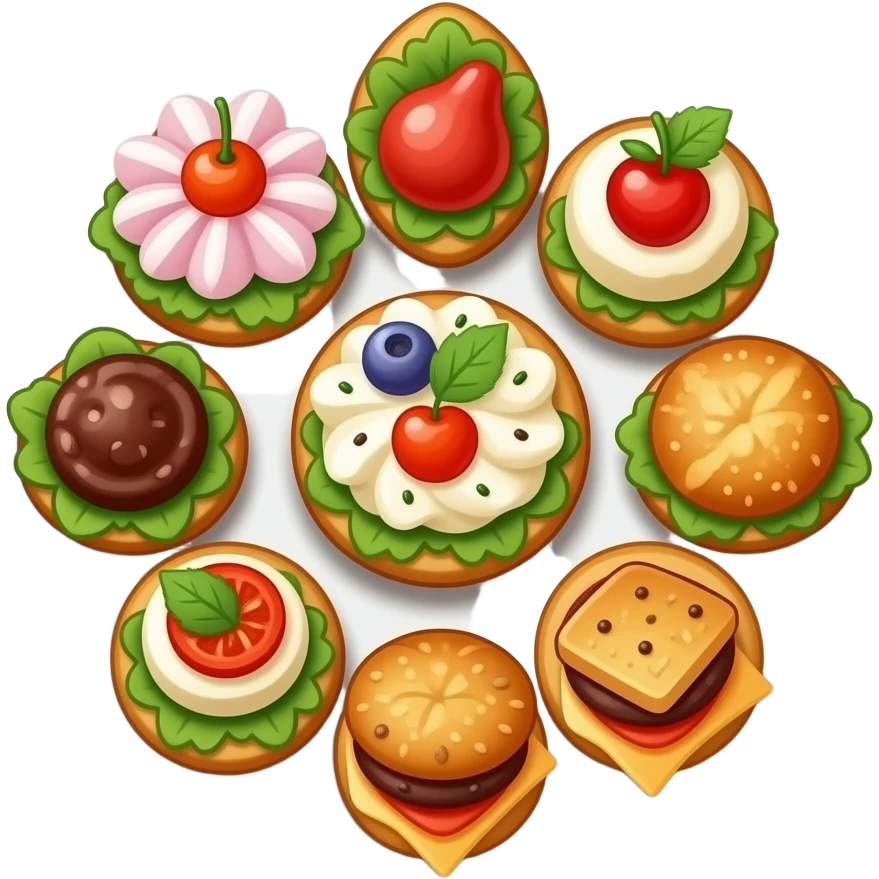 Canapés emoji