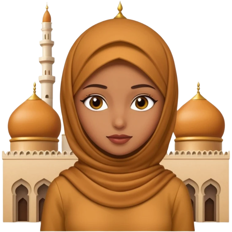 Caramel Muslim girl wear sexy clothes in mosque  emoji
