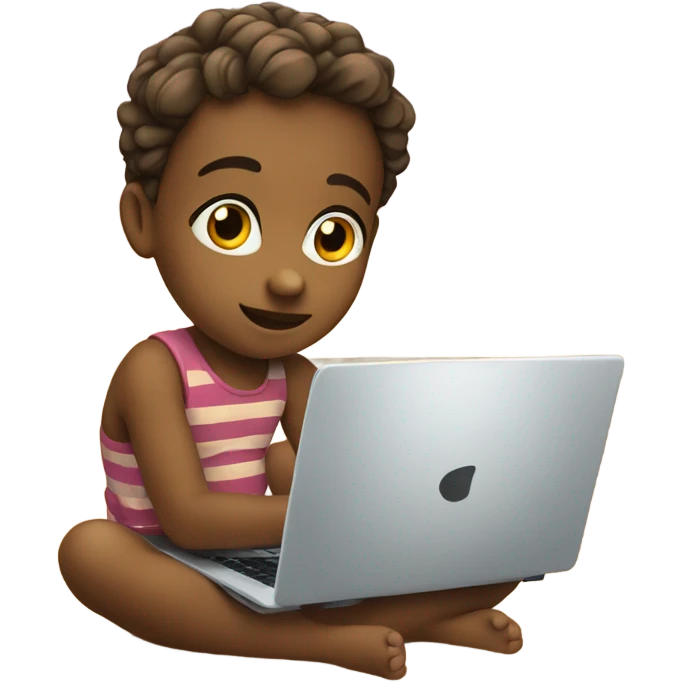 Bay child with laptop emoji