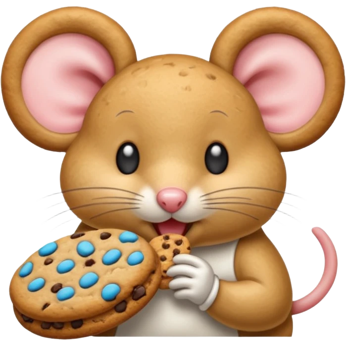 mouse eating cookie emoji