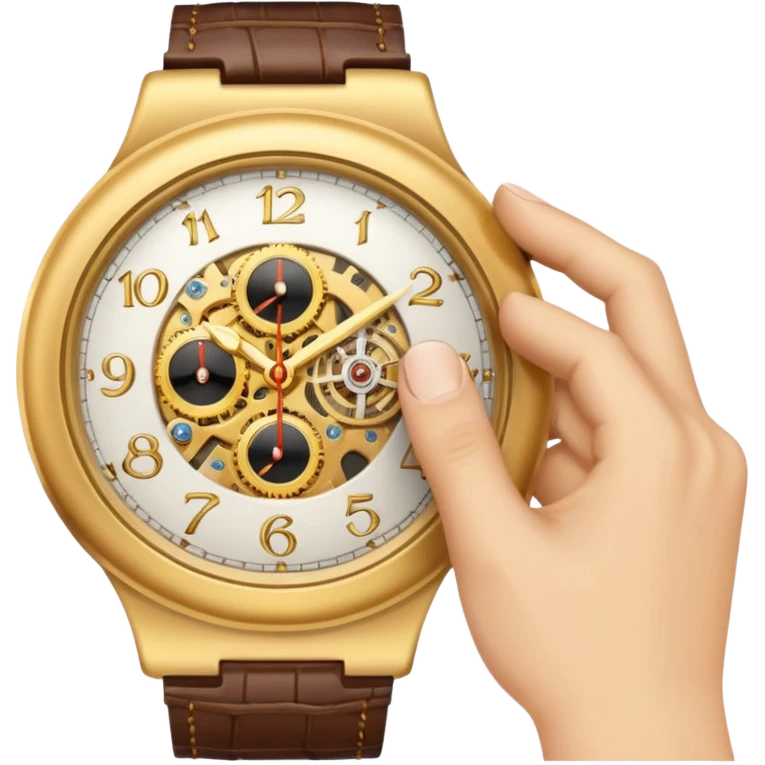 A hand with a watch emoji