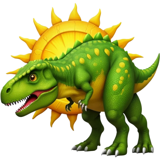 Sun with dinosaur  emoji