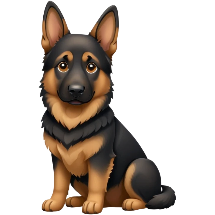 Black tan german shepherd stting emoji