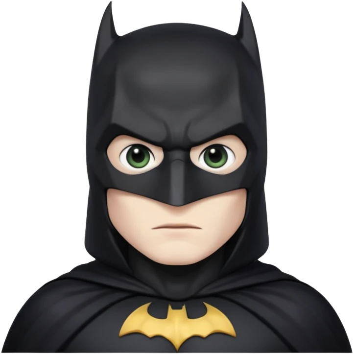 Batman white person white glowing eyes emoji