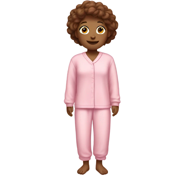 pink person in pink pajamas emoji