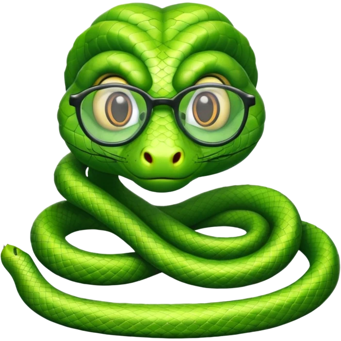 snake with glasses  emoji