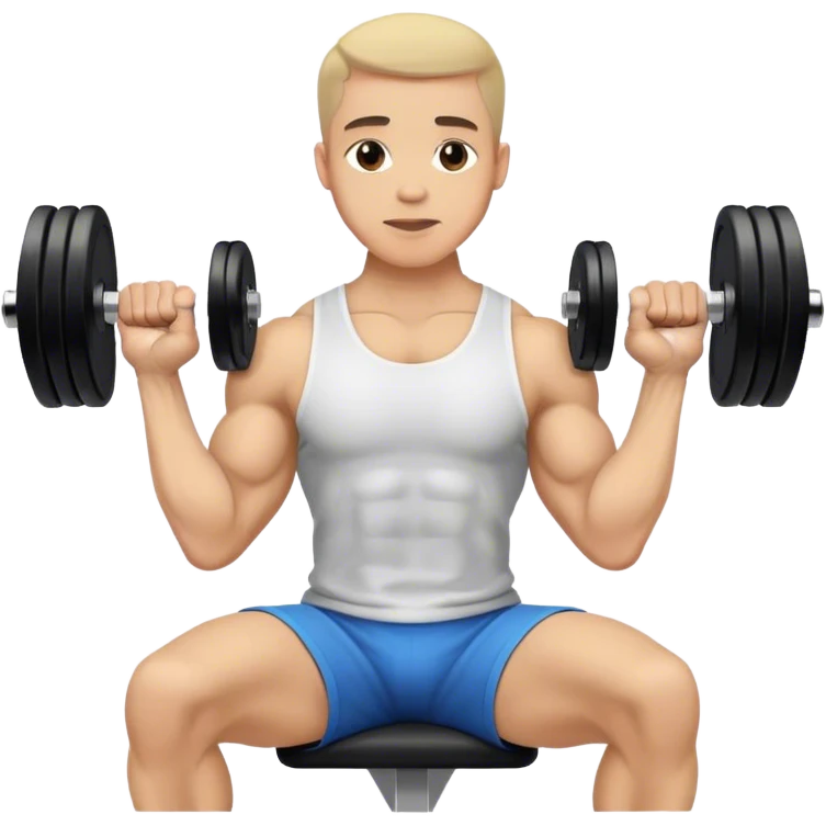 man seated dumbbell wrist curl emoji