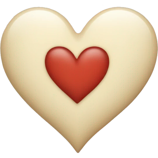 cream colored heart emoji