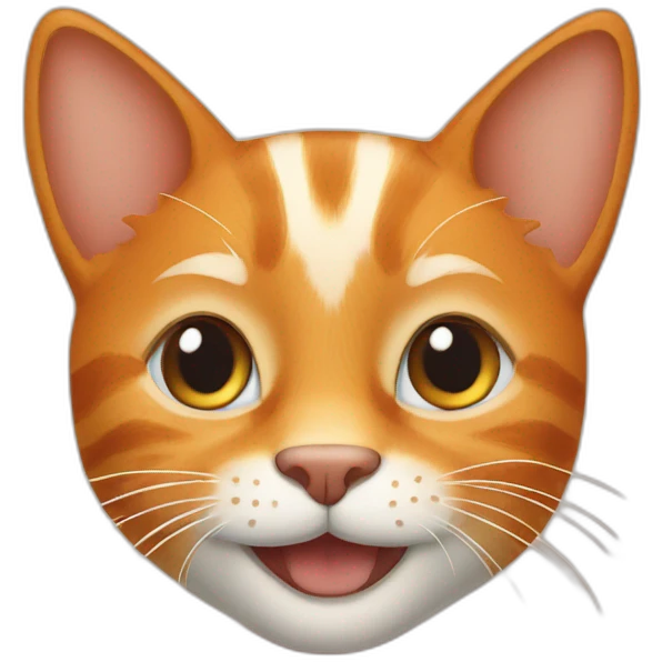 happy orange tabby face emoji
