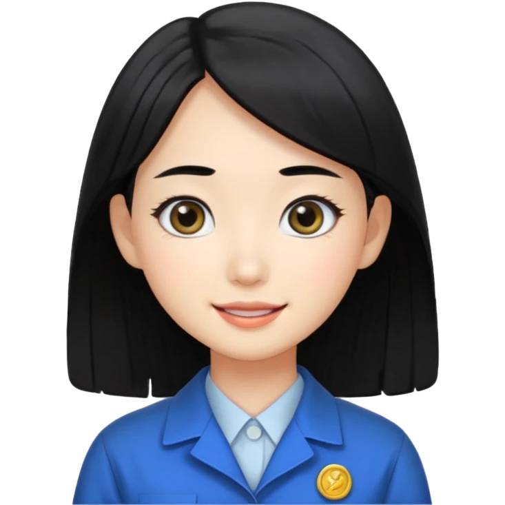 A big eye
Black-haired young Korean female guide emoji