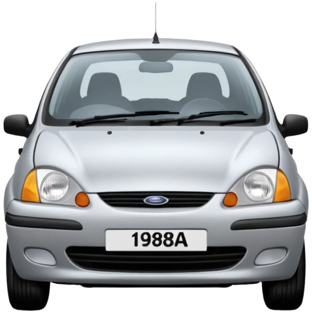 1998 Ford Fiesta LX Zetec 1.2 Front.jpg oval shaped headloghts with an oval grill  emoji
