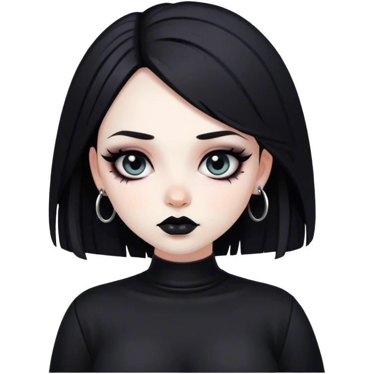 Thick goth girl emoji