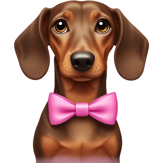 Dachshund with pink bow emoji