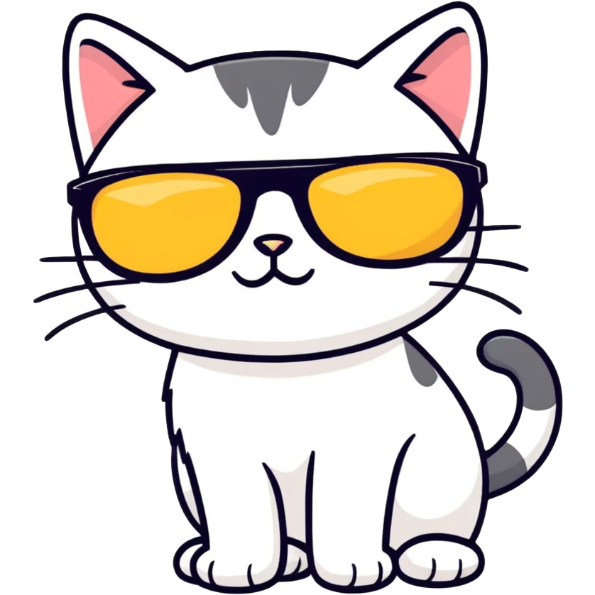 Cat with sunglasses emoji
