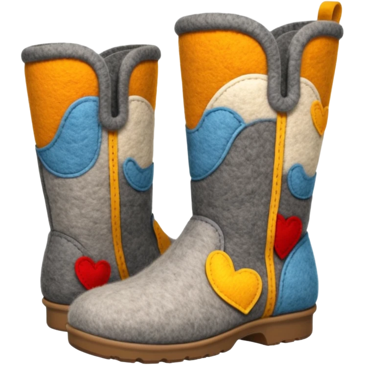 felt boots made entirely of felted wool without soles emoji