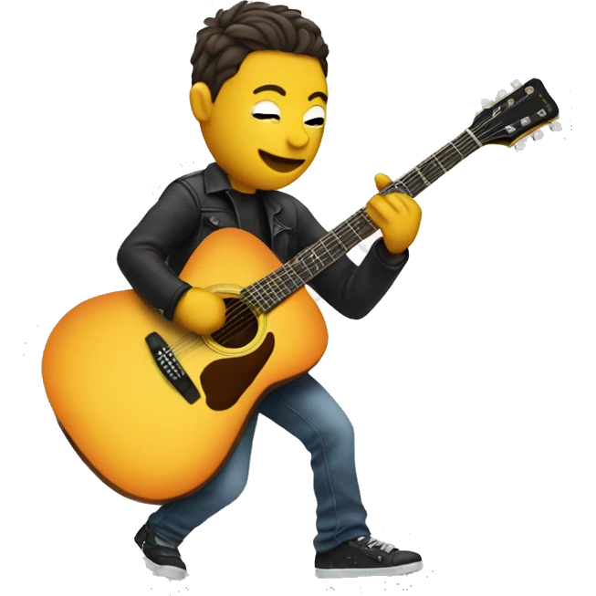 a guitar playing guitar emoji
