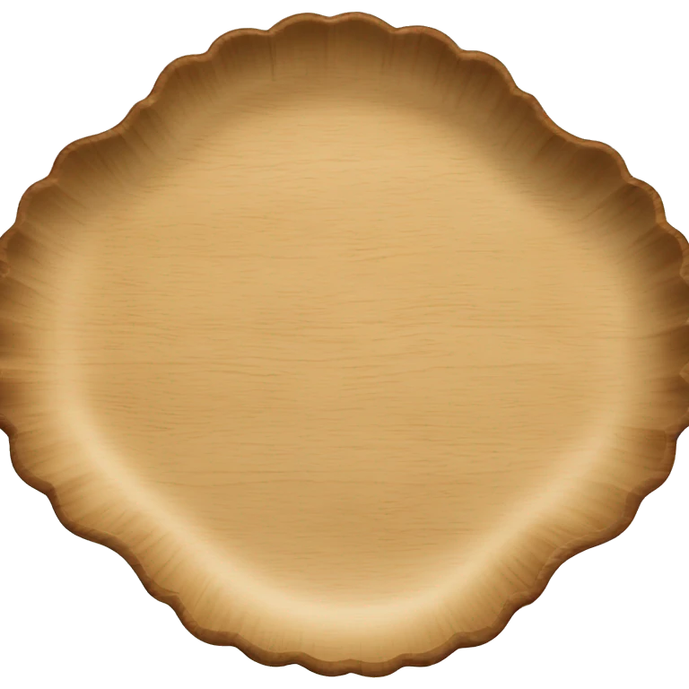 Wood scalloped platter  emoji