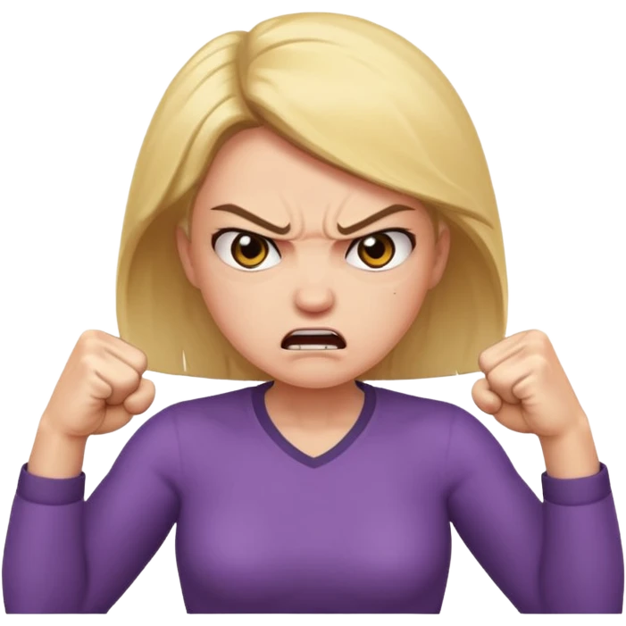 I'm very ungry female emoji