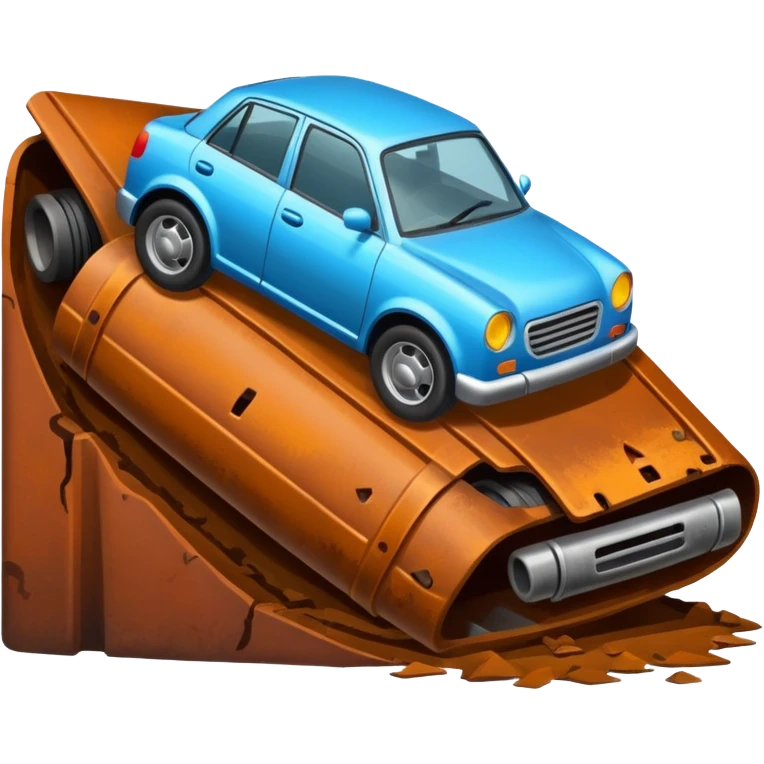 Car in a ditch emoji