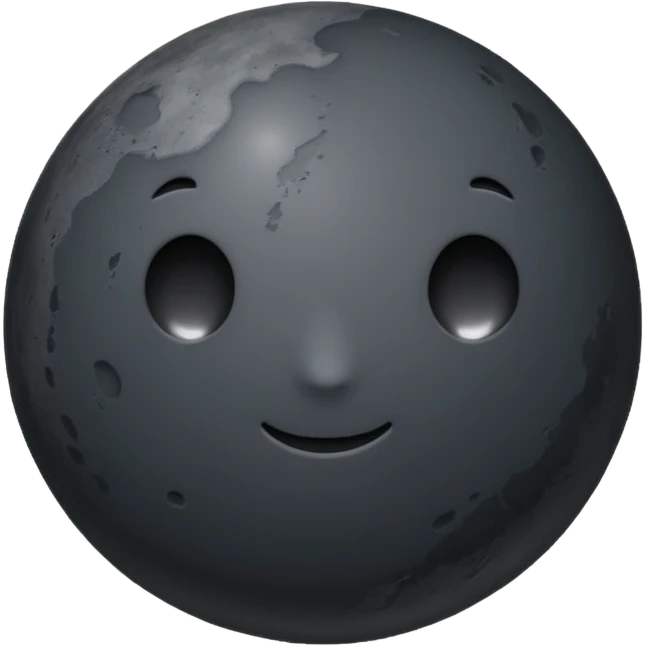 anthracite-colored New Moon emoji