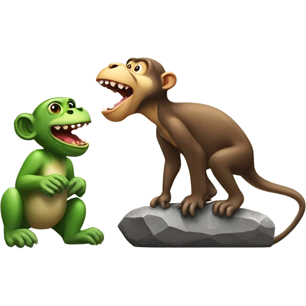 monkey dinosaur emoji